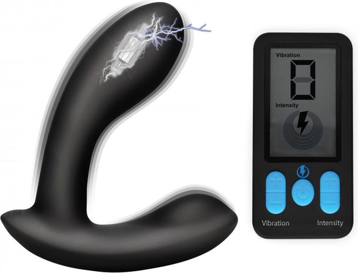 Goedkoopste Zeus - E-Stim Pro Siliconen Electrosex Vibrerende Prostaat Buttplug Met Afstandsbediening