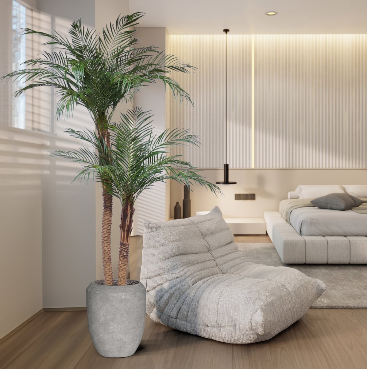 maxifleur Kunstplanten Phoenix Kunstpalm deluxe 225cm Groen
