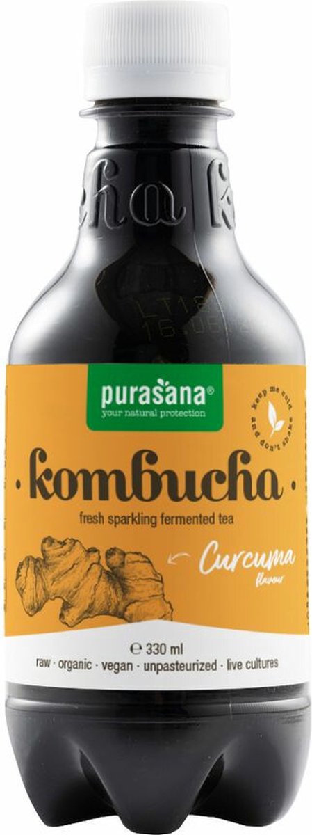 Purasana Kombucha Kurkuma Bio - 6 x 330 ml - Voordeelverpakking