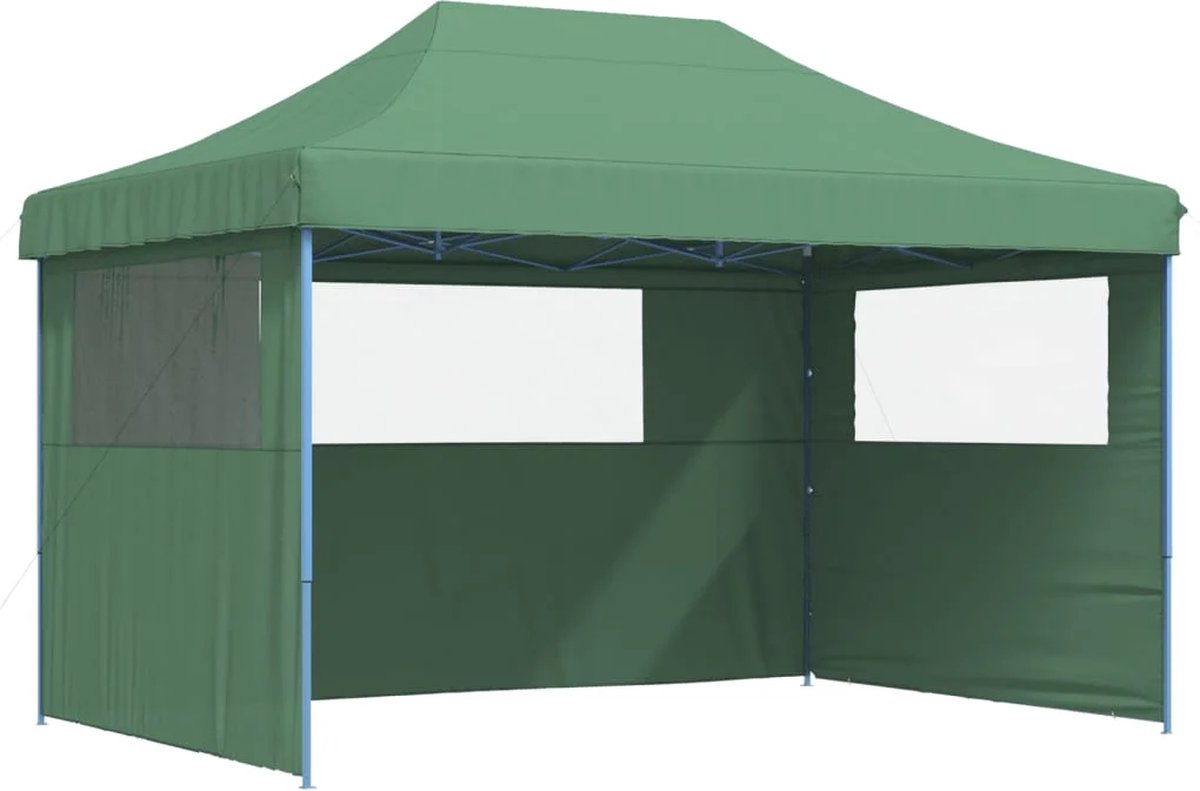 Partytent opvouwbaar - Paviljoen - 3x4 - Easy up - Waterdicht - met Zijwanden - Weerbestendig - Groen