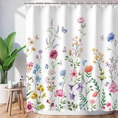 BOTC Douchegordijn Anti Schimmel - Inclusief ringen - Met gewichtsband - Premium kwaliteit - Waterdicht - 180x200cm