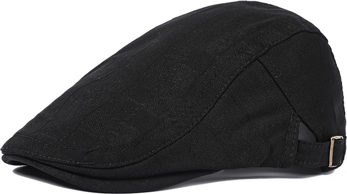 Flat Caps - Tweed Zwart - Coppola cap - Heren Pet - Baret Heren - Heren Kleding - Cadeau Man - One Size - Flat cap - kerstcadeau