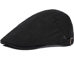 Flat Caps - Tweed Zwart - Coppola cap - Heren Pet - Baret Heren - Heren Kleding - Cadeau Man - One Size - Flat cap - kerstcadeau