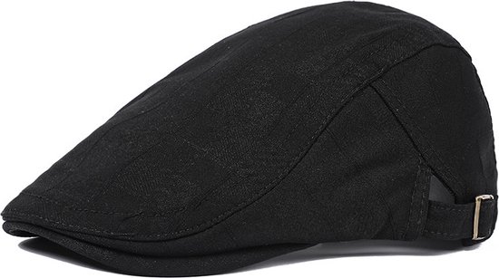 Flat Caps - Tweed Zwart - Coppola cap - Heren Pet - Baret Heren - Heren Kleding - Cadeau Man - One Size - Flat cap - kerstcadeau