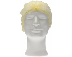 CMT® | 100 Wegwerp Haarnetjes | GEEL | non-woven | Latexvrij | Clip Caps