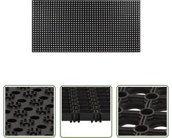 vidaXL Vloerverwarming - Rubberen Mat - Rubbermat 16 mm 100x200 cm - Deurmat - Terrasmat - Garagevloer