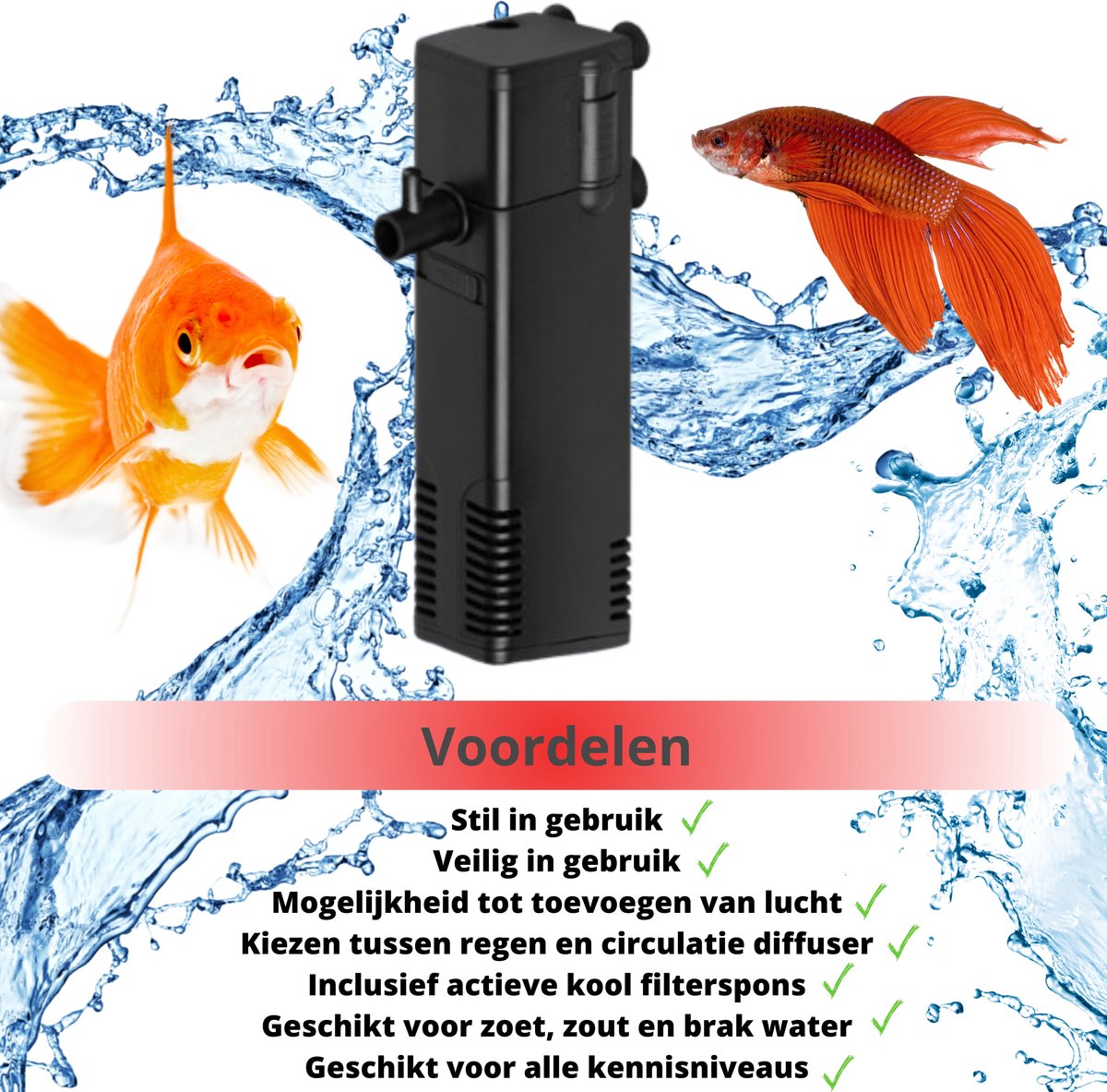 AquaKonings Aquariumfilter 600L/H 70L-150L thumbnail 2