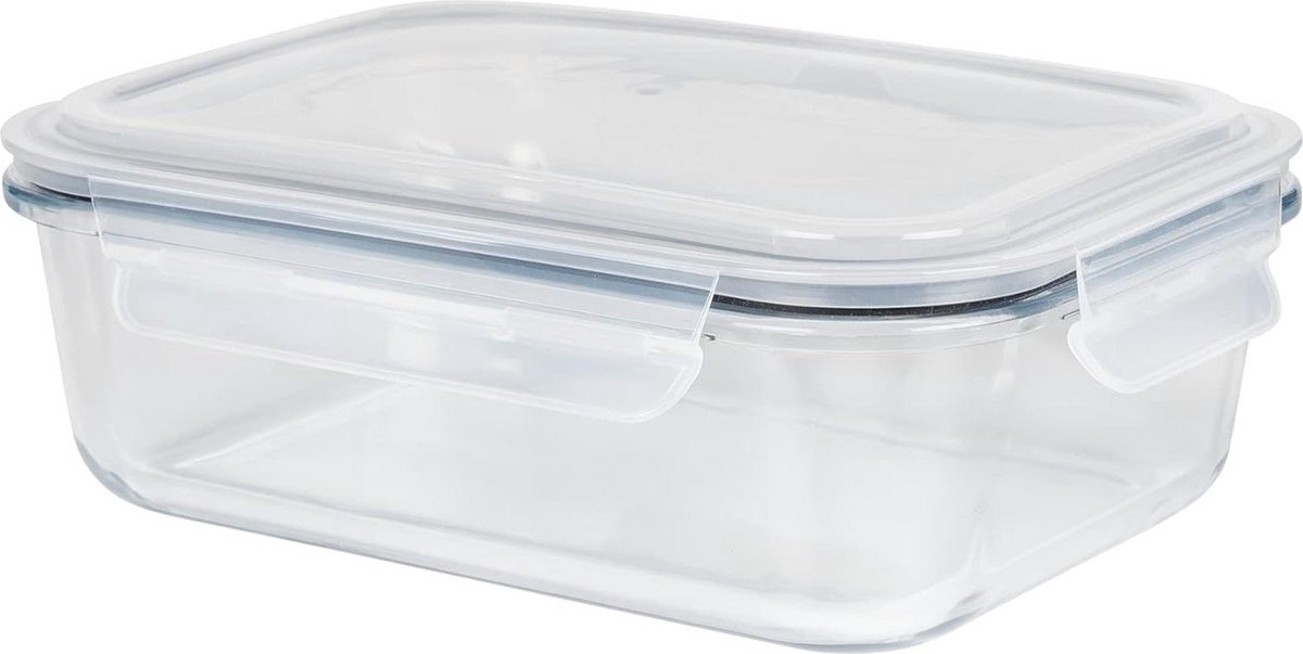 Glazen voorraadpot 15 liter - lekvrij - bewaarpot met deksel - siliconenafdichting - luchtdicht bewaren - koelkast - ruimtebesparend - stapelbaar - 23x75x17 cm Voorraadbussen