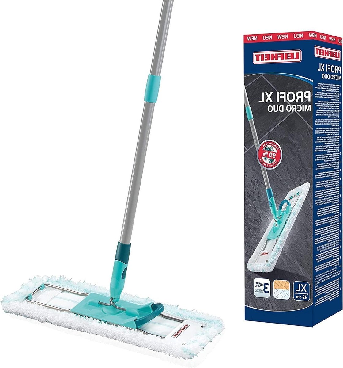 Goedkoopste Vloerwisser turquoise - 42 x 146 cm - extra lang model