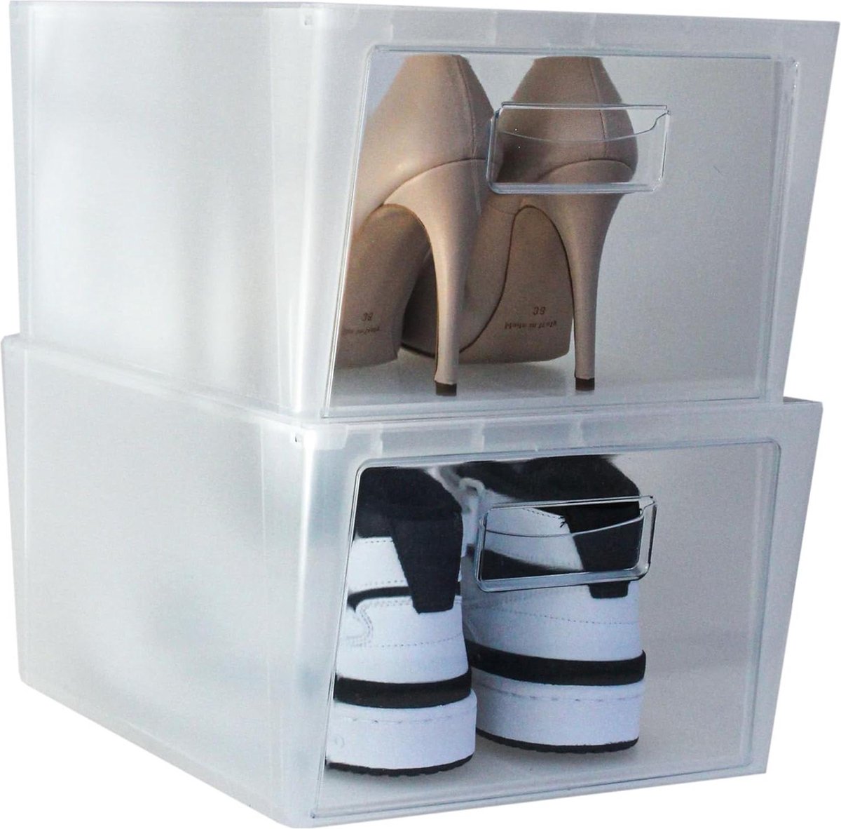 Schoenenkast ruimtebesparende schoenendozen garderobe opbergoplossing 37 x 27 x 25 cm Italiaans design