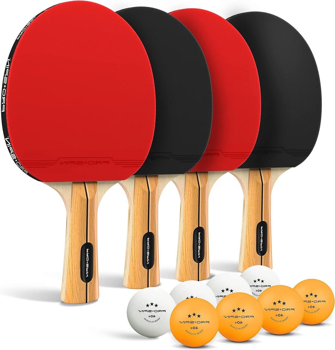 Hoogwaardige Pingpong Set - 3-Sterren Batjes met Opbergkoffer | Binnen & Buitenspel