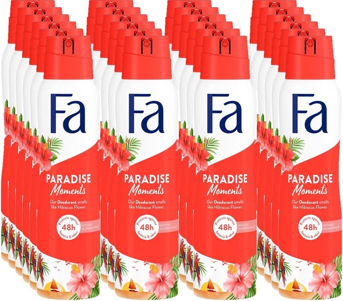Goedkoopste Fa Deo Spray - Paradise Moments - Voordeelverpakking 24 x 150 ml