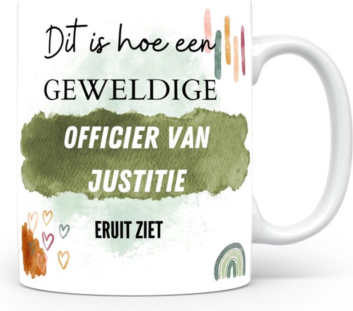 Mok bedrukken met beroep Officier van justitie