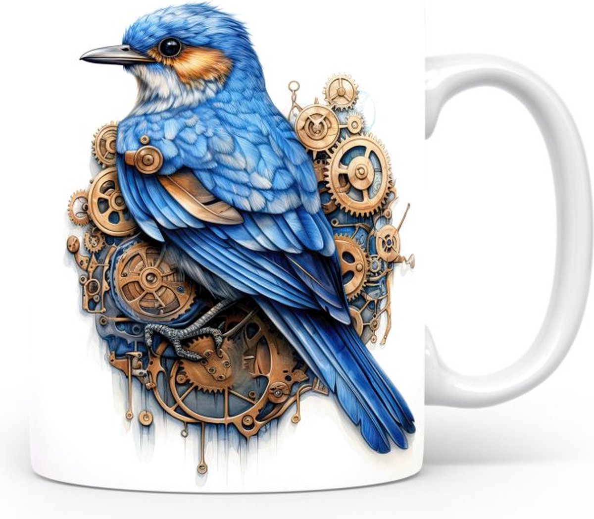 Mok met Oostelijke blauwe vogel