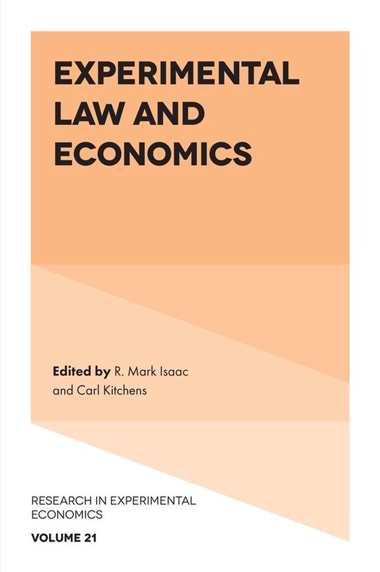 Research in Experimental Economics 21 - Experimental Law and ... - cover