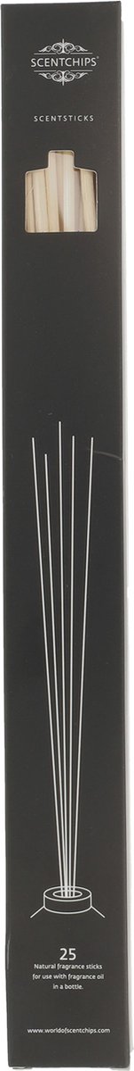 Geurstokjes naturel 4 mm x 35 cm lengte, 25 stuks in doosje