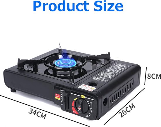 SMH LINE® Camping kooktoestel - Incl. 10x gasflessen en koffer - Draagbaar Gasfornuis - Noodpakket