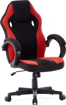Bol.com SENSE7 Prism stoffen fauteuil zwart en rood - 12578737 gamingstoel aanbieding