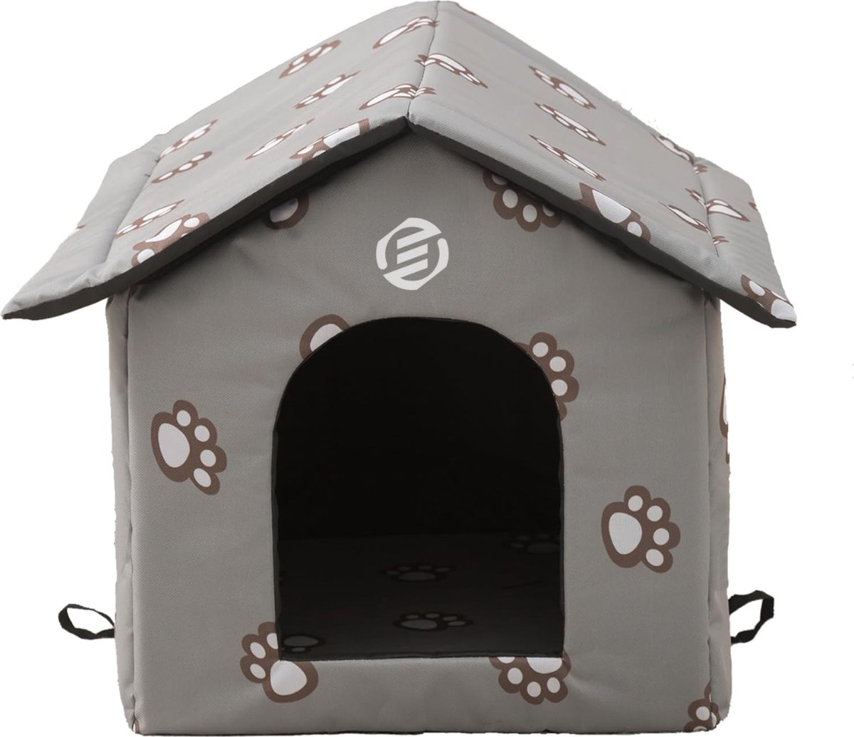 Equivera Kattenhuis Voor Buiten - Kattenhuis Buiten - Kattenhok - Kattenhuisje - Kattenvilla - Kattenhok Buiten