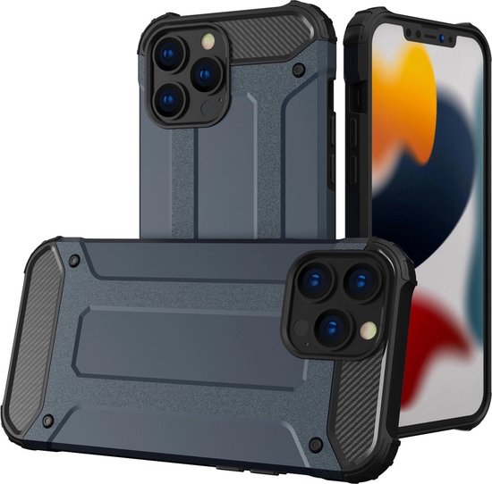 Dux Ducis Slim bookcase hoes iPhone 14 Pro Blauw