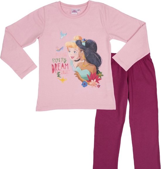 Pyjama Princesses Disney Katoen Rose Jasmin et Cendrillon
