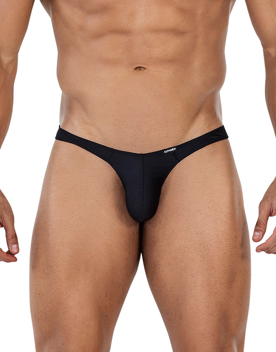 Goedkoopste Cut4Men - Sexy Spandex Herenstring - Zwart - Maat M