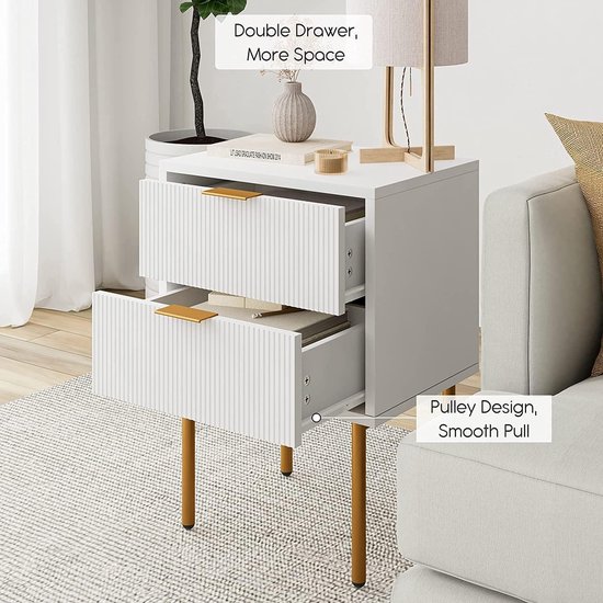 Elegant zwart houten nachtkastje - Nachtkastje Winkel