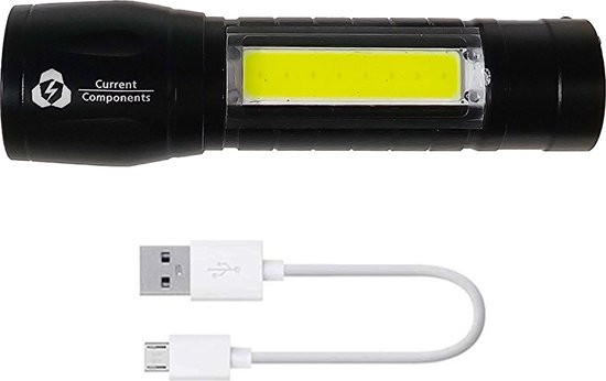 Militaire 2-in-1 zaklamp Current Components - XPE + COB licht