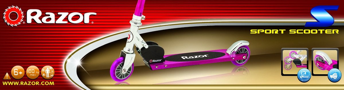 Razor S Sport - Step - Roze - Opvouwbaar - Kleine Wielen 98 mm - Voor Kinderen - Tot 100 kg - Vanaf 6 jaar — afbeelding 11