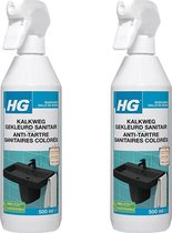 HG Kalkweg Gekleurd Sanitair – 2-pack – Met KD® Spons