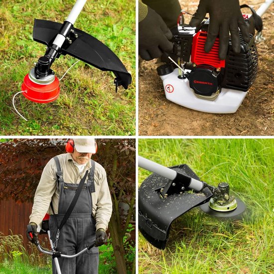 Bosmaaier Benzine - Bosmaaier 4 in 1 - Bosmaaier Benzine Draad en Mes - 52ccm van Merkloos	 — afbeelding 4