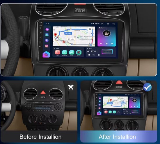 Radio Android Para VW Beetle 2001-2010 - Pantalla 9", CarPlay, GPS, DAB+, 2+32GB