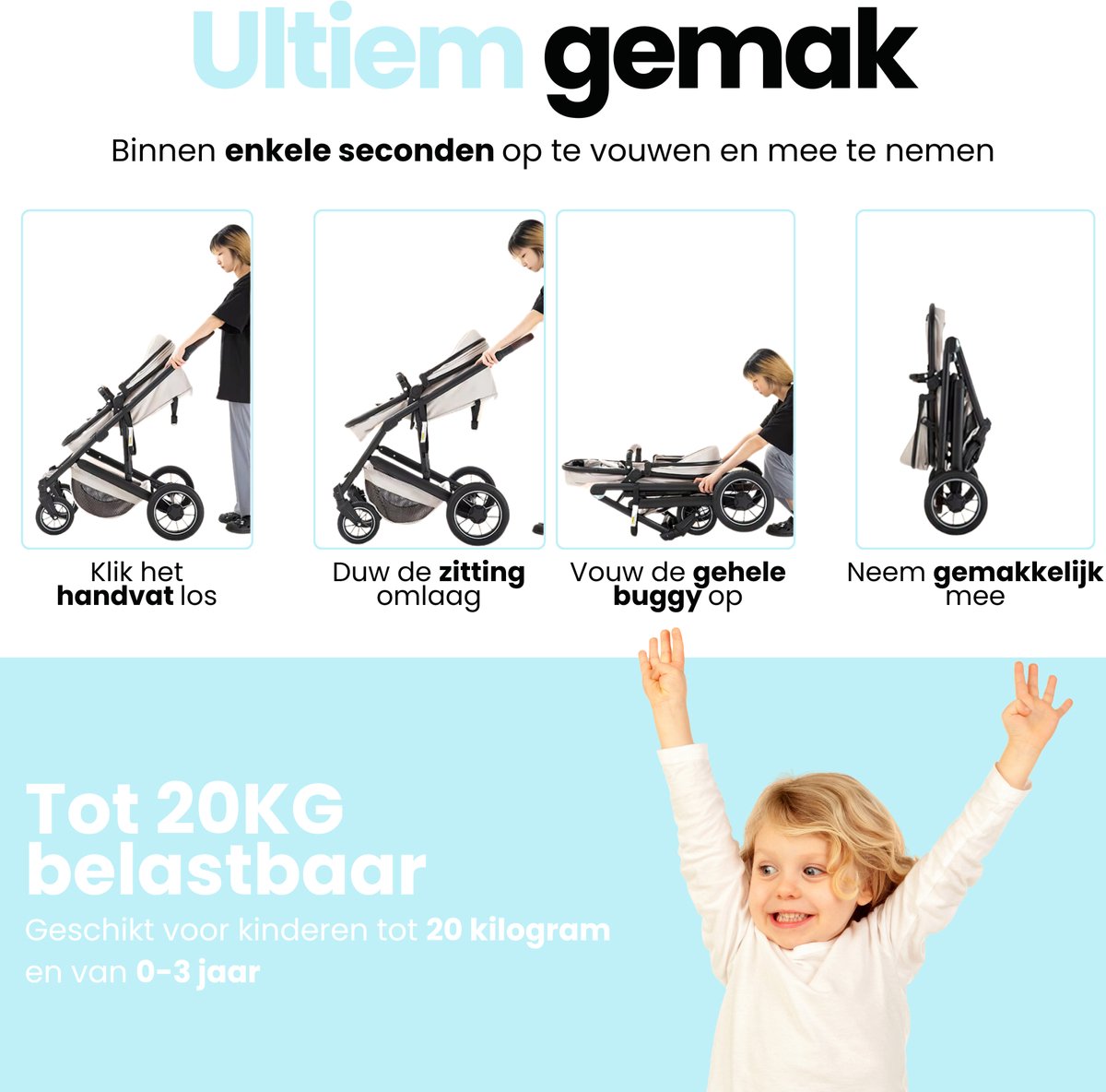 Lunola Luna 3-in-1 kinderwagen met autostoel thumbnail 4