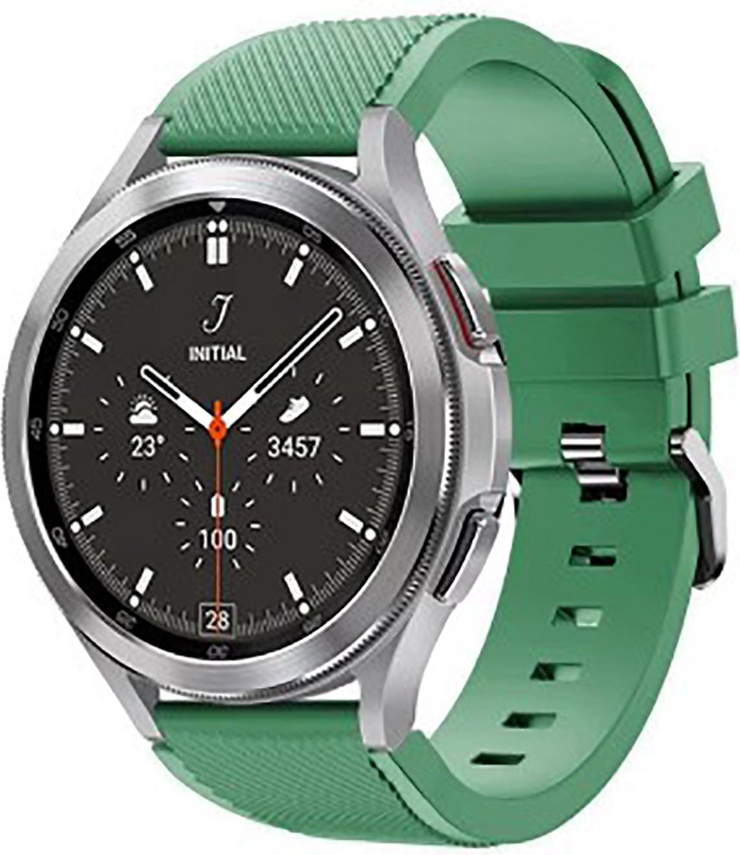 Siliconen bandje geschikt voor Samsung Galaxy Watch - 46mm – Groen