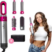 Dryze® Airstyler - 5 in 1 Multistyler - Krultang - Föhnborstel - Krulborstel - Hairwrap - Fohn - Inclusief leren opbergdoos