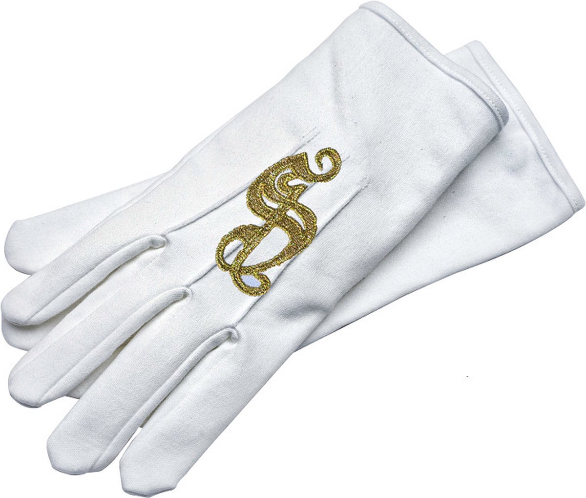 Handschoenen Wit - Sint en Kerstman - Geborduurd - Volwassenen - Maat L