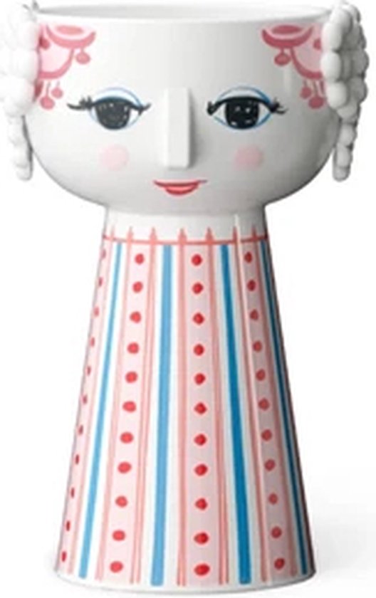 Bjørn Wiinblad Eva kandelaar H14cm D9cm dusty red