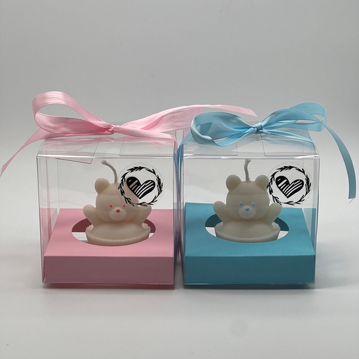 Geschenkset - baby - beer - roze