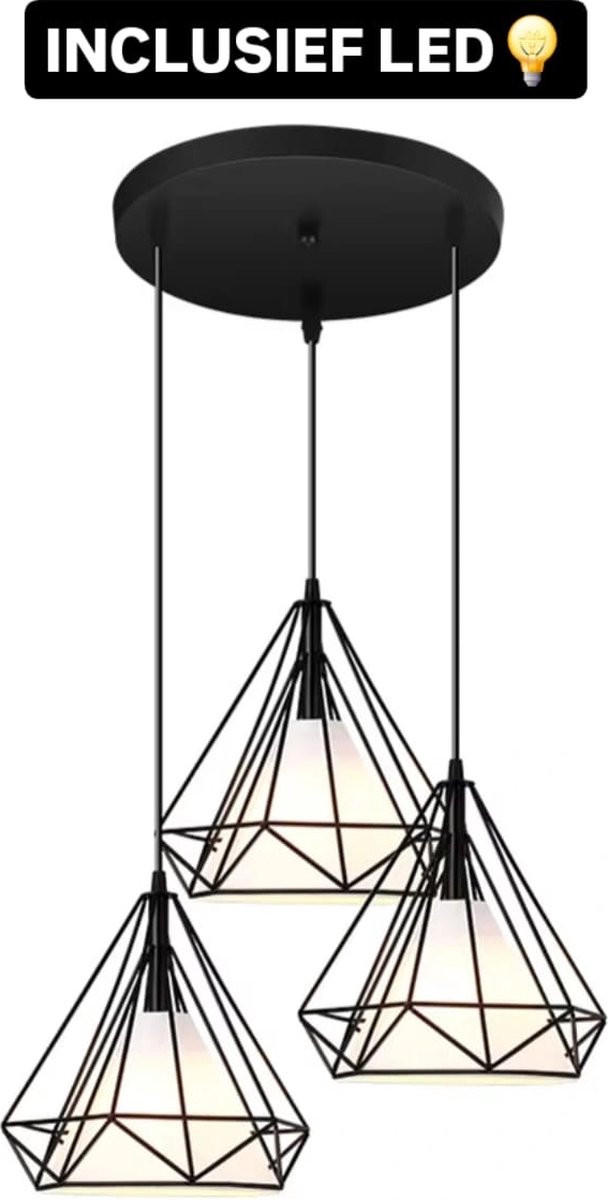 Mogi Products – Hanglampen– Plafondlampen– Industriële Hanglamp– Inclusief 3 Led Lampen