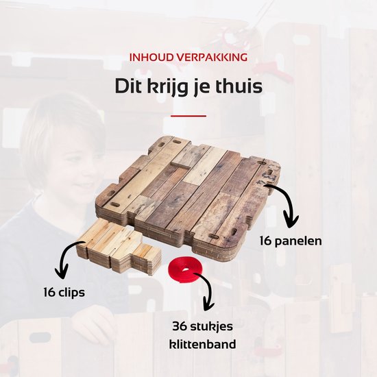 Fantasy Forts Large Set - Speelhuisje - 4 tot 12 jaar - 16 Platen - 16 Clips - 36 Klittenband stukjes - Hut bouwen - Bouwpakket kinderen