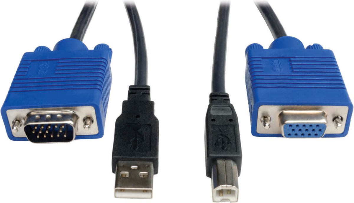 Tripp Lite P758-010 toetsenbord-video-muis (kvm) kabel 3,05 m Zwart