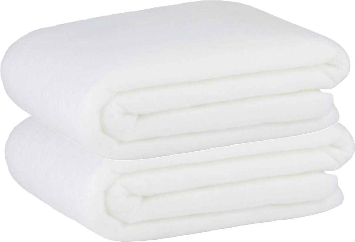 Articasa Sneeuwdekens - 2x -wit - 90 x 120 cm -polyester - sneeuwtapijt - kerstversiering -sneeuwdecoratie