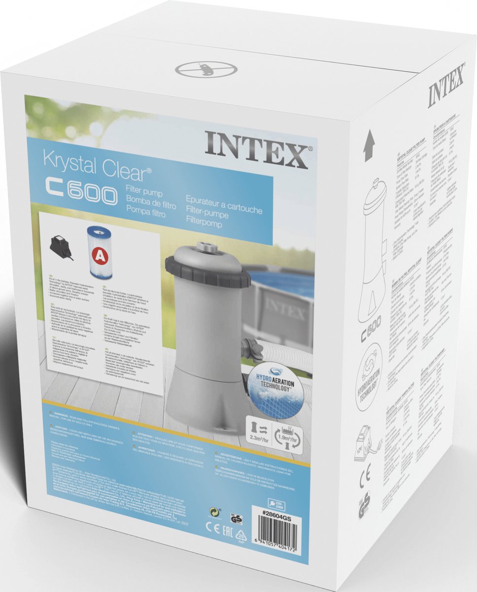 Intex Cartridge Filterpomp C600 - 2.271 L/u - Voor zwembaden tot 10.000L - Filtertype A – foto 4