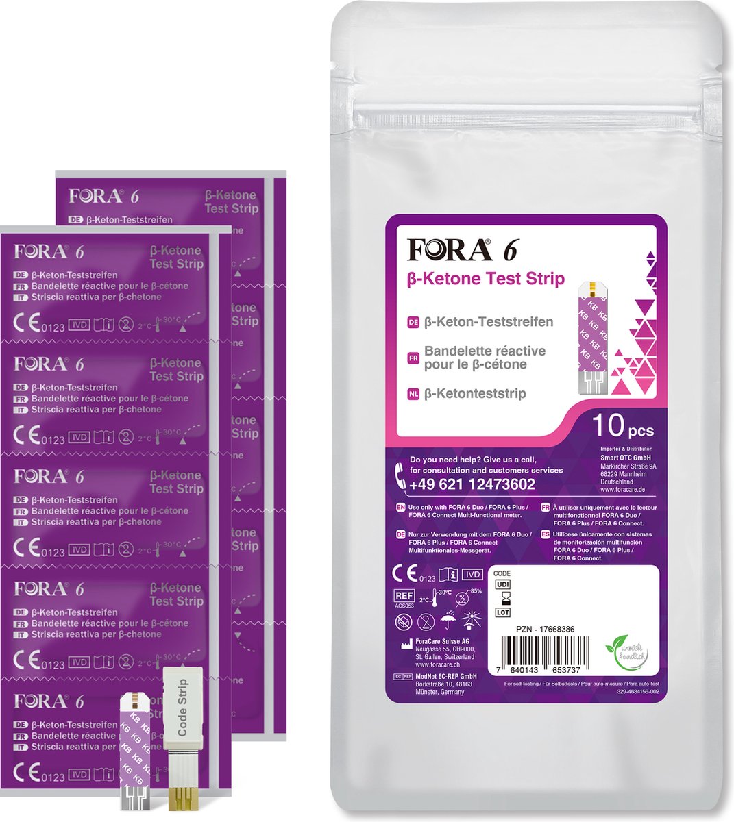 Goedkoopste FORA 6 Ketonen Teststrips FORA Lancetten 30G (Combo Product