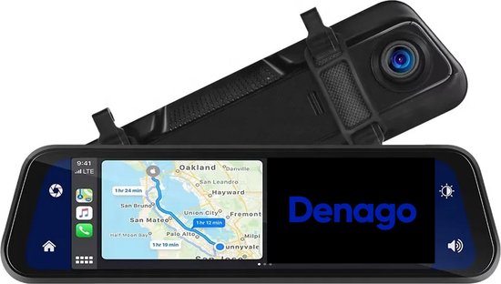 Achteruitkijkspiegel - Ingebouwde Dashcam - Carplay & Android Auto - Past op elk voertuig van Auto-Vox — afbeelding 5
