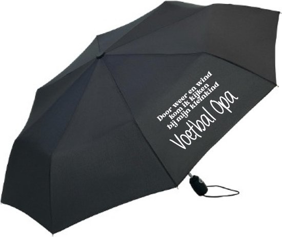 Paraplu voetbal Opa door weer en wind kom ik kijken bij mijn Kleinkind-Black
