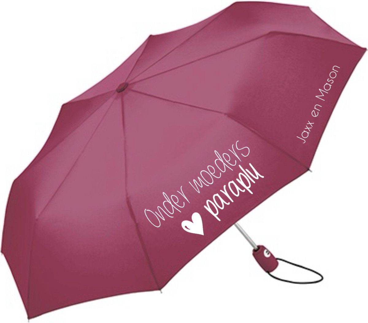 Paraplu onder moeders paraplu met kindernaam of kindernamen-Chic Bordeaux