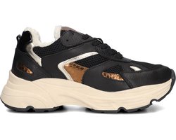 Omoda Tokio Sneakers Dames - Leren Sneaker - Zwart - Maat 42