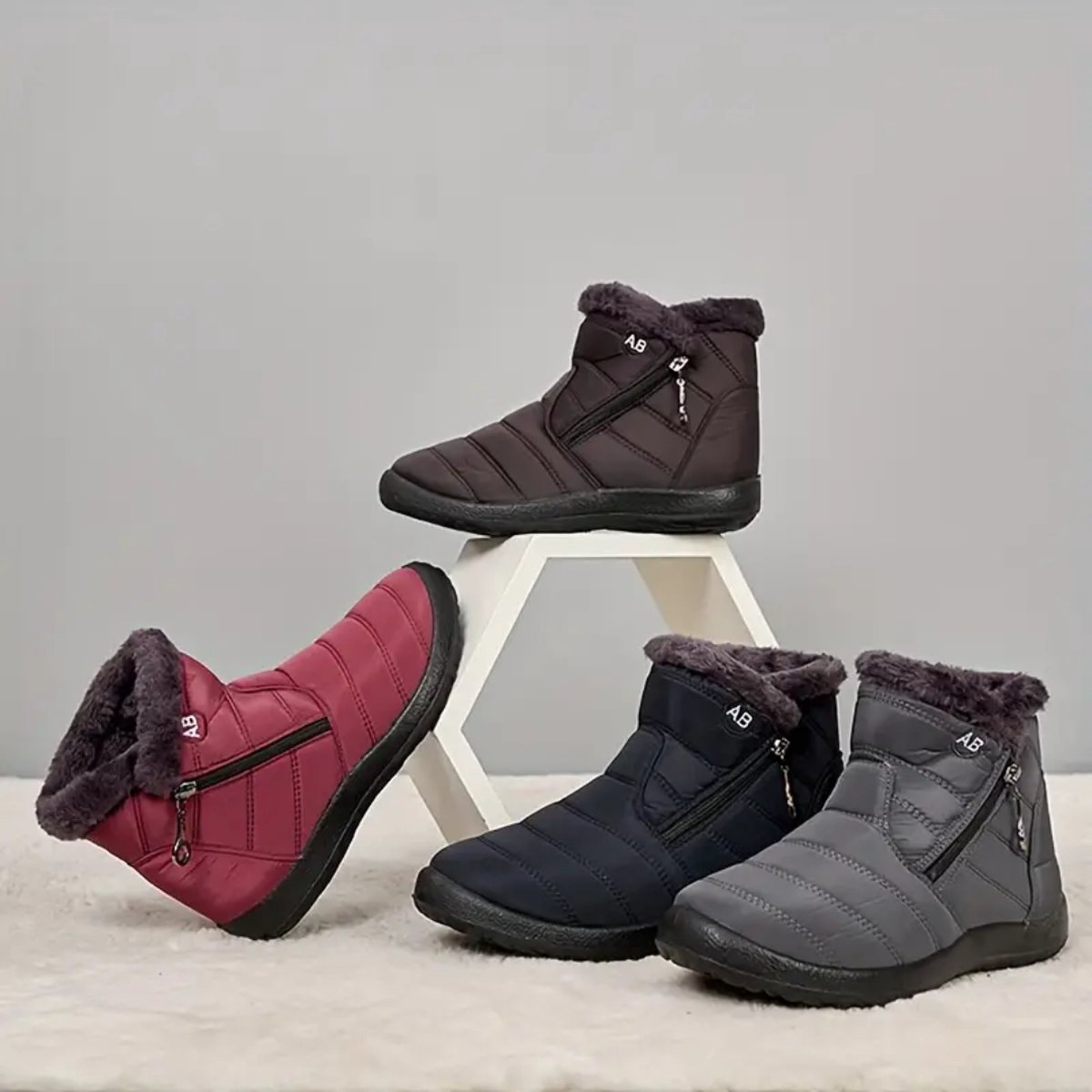 Bovista Snowboots Sneeuwschoenen Sneeuwboots Dames Wintersport Ski Skischoenen – 39 Grijs