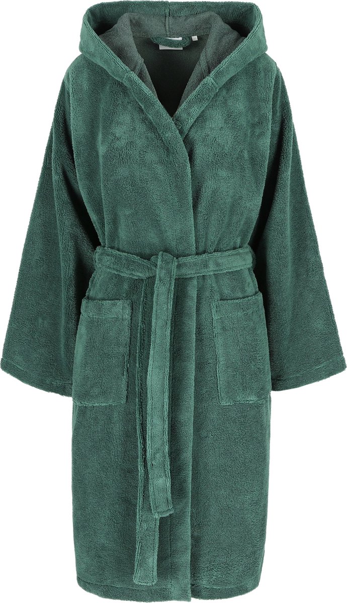 Casilin Badjas Met Capuchon - Badjas Dames/Heren - Teddy - Katoen en Fleece - Absorberend - Wasmachine Bestendig - Maat M - Eucalyptus Groen
